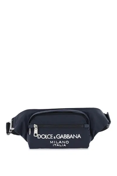 Dolce & Gabbana Black Nylon Belt Handbag For Men