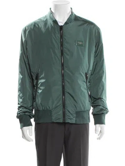 Pre-owned Dolce & Gabbana Nylon Bomber Jacket In Green