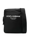 Dolce & Gabbana Dolce&gabbana Blue Messenger Bag In Nylon In Black