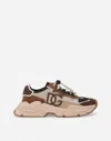 Dolce & Gabbana Nylon Daymaster Sneakers With Dg Logo In Beige