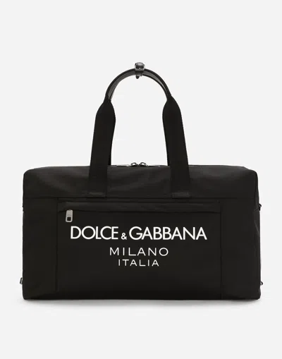 Dolce & Gabbana Nylon Holdall In Black
