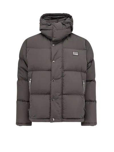 DOLCE & GABBANA NYLON HOODED DOWN JACKET