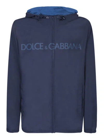Dolce & Gabbana Nylon Jacket In Blue