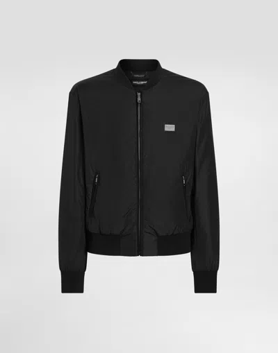 DOLCE & GABBANA NYLON JACKET WITH BRANDED TAG