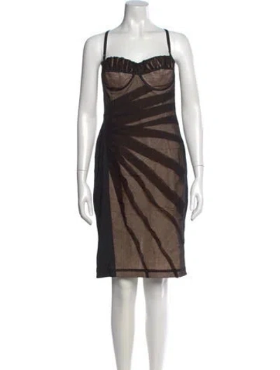 Pre-owned Dolce & Gabbana Nylon Knee-length Dress In Black
