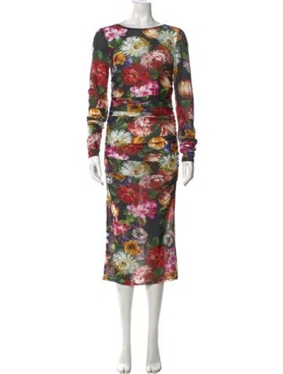 Pre-owned Dolce & Gabbana Nylon Knee-length Dress In Black