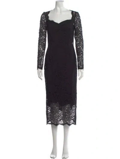 Pre-owned Dolce & Gabbana Nylon Midi Length Dress In Black