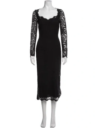 Pre-owned Dolce & Gabbana Nylon Midi Length Dress W/ Tags In Blue