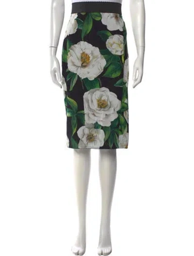 Pre-owned Dolce & Gabbana Nylon Midi Length Skirt In Black