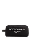 Dolce & Gabbana Milano Logo Wash Bag In Black