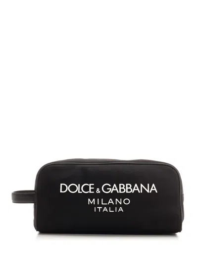 Dolce & Gabbana Nylon Necessaire In Nero