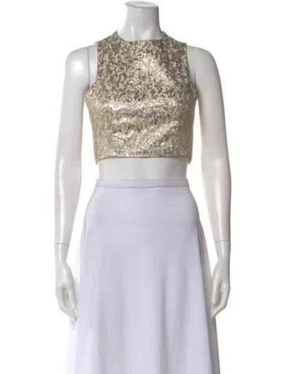 Pre-owned Dolce & Gabbana Nylon Patterned Crop Top In Neutral