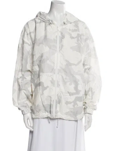 Pre-owned Dolce & Gabbana Nylon Printed Jacket In White