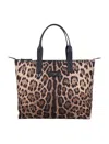 Dolce & Gabbana Nylon Shoulder Bag With Animalier Print