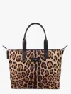 Dolce & Gabbana Nylon Shoulder Bag With Animalier Print