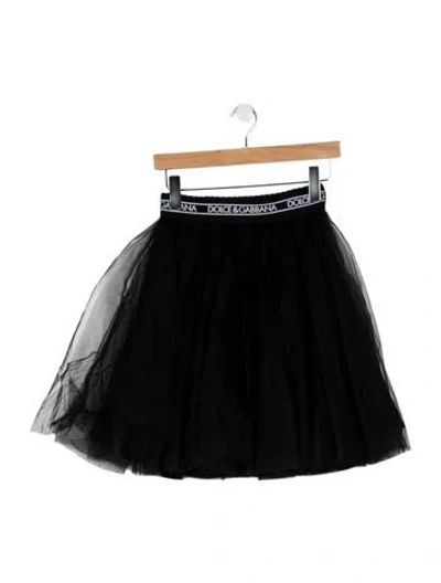 Pre-owned Dolce & Gabbana Kids' Nylon Skirt In Black