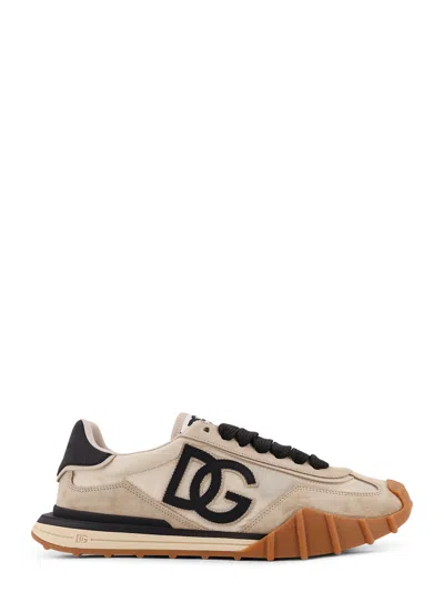 Dolce & Gabbana Nylon Sneakers With Dg Logo On The Side In Black