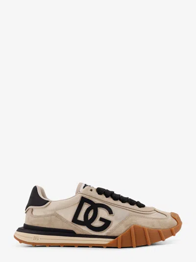 Dolce & Gabbana Dg Athletic Black Low Top Sneakers With Logo Patch On The Tongue And Maxi Logo On The Side In Suede 