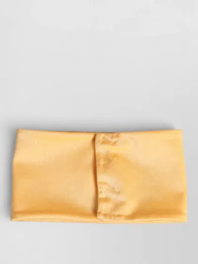 Dolce & Gabbana Nylon Stretch Women Neck Warmer Scarf In Yellow