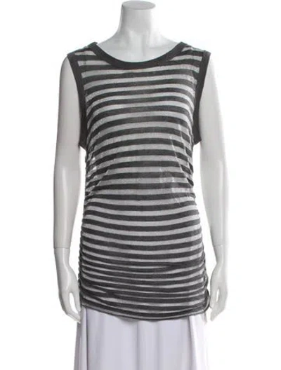 Pre-owned Dolce & Gabbana Nylon Striped Tunic In Silver
