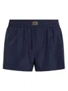 Dolce & Gabbana Short Swim Trunks With Logo Plaque