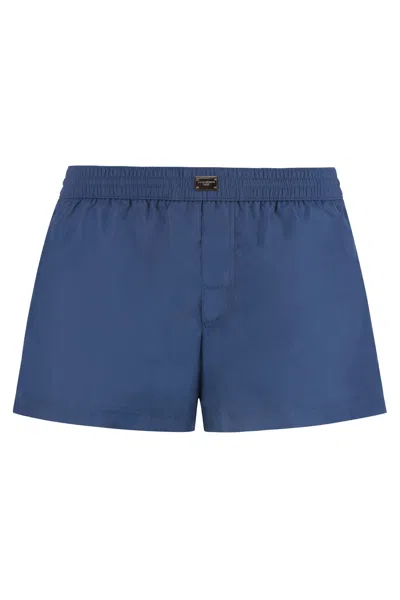 Dolce & Gabbana Nylon Swim Shorts In Blue