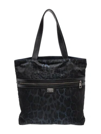 Pre-owned Dolce & Gabbana Nylon Tote In Black