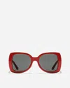 Dolce & Gabbana Square-frame Sunglasses In Red