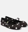 Dolce & Gabbana Odette Polka-dot Satin Ballet Flats In Black