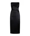 Dolce & Gabbana Satin-finish Midi Dress In Black