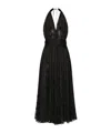 Dolce & Gabbana Dévoré Satin Calf-length Dress In Black