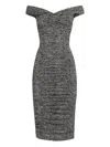 Dolce & Gabbana Draped Silk Dress Bandeau Neckline In Black