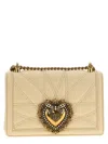 Dolce & Gabbana Off White Devotion Medium Shoulder Bag In Off White
