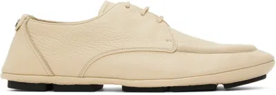 Dolce & Gabbana Off-white Lace-up Formale Derbys In Sabbia 3