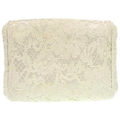 Pre-owned Dolce & Gabbana Off-white Metal Leather Clutch Bag ()