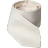 Dolce & Gabbana Off White Patterned Silk Classic Adjustable Tie In White