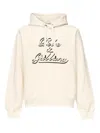 Dolce & Gabbana Almond Beige Pullover Sweatshirt With Drawstring Hood In Sand