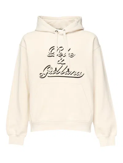 DOLCE & GABBANA OFF WHITE PRINTED HOODIE