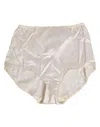 Dolce & Gabbana Off White Silk High Waist Girdle Panty Underwear In Neutral