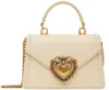 Dolce & Gabbana Devotion Small Embellished Leather Shoulder Bag In 8h000 Burro