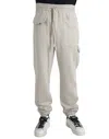 DOLCE & GABBANA OFF WHITE VISCOSE CARGO JOGGER SWEATPANTS PANTS