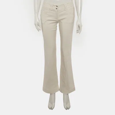 Pre-owned Dolce & Gabbana Off-white Denim Jeans S/wait 29"