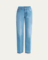 Dolce & Gabbana Old Crisp Straight Leg Denim Pants In Open Blue