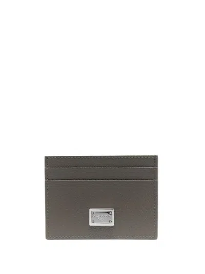 Dolce & Gabbana Olive Green Leather Card Holder