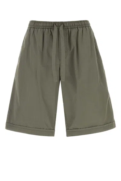Dolce & Gabbana Olive Green Poplin Bermuda Shorts