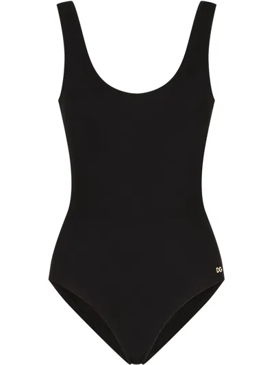 Dolce & Gabbana Olympic Swimsuit In Black