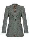 Dolce & Gabbana Tweed Jacket With Flap Pockets And Peak Lapels In Multi
