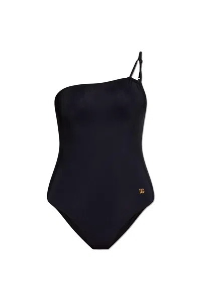 DOLCE & GABBANA ONE-PIECE ONE-SHOULDER SWIMSUIT