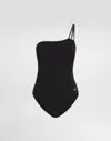 Dolce & Gabbana One-piece One-shoulder Swimsuit In Black