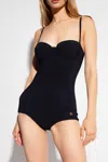 Dolce & Gabbana Balconette One-piece Swimsuit In Black